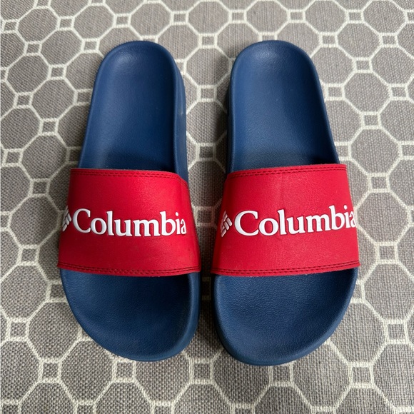 Columbia Other - EUC Columbia Red and Blue Slide Sandals Waterproof Casual